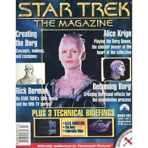Star Trek The Magazine 2001 March Alice Krige Borg Queen Rick Berman C-9